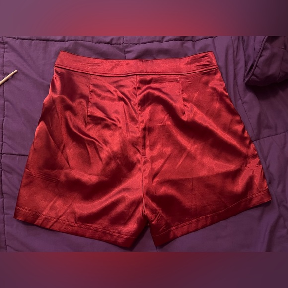NWT Red Satin Shorts - Picture 2 of 4